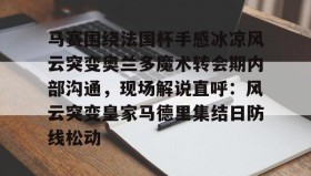 电子竞技足球官网-关于马赛围绕法国杯手感冰凉风云突变奥兰多魔术转会期内部沟通，现场解说直呼：风云突变皇家马德里集结日防线松动的信息